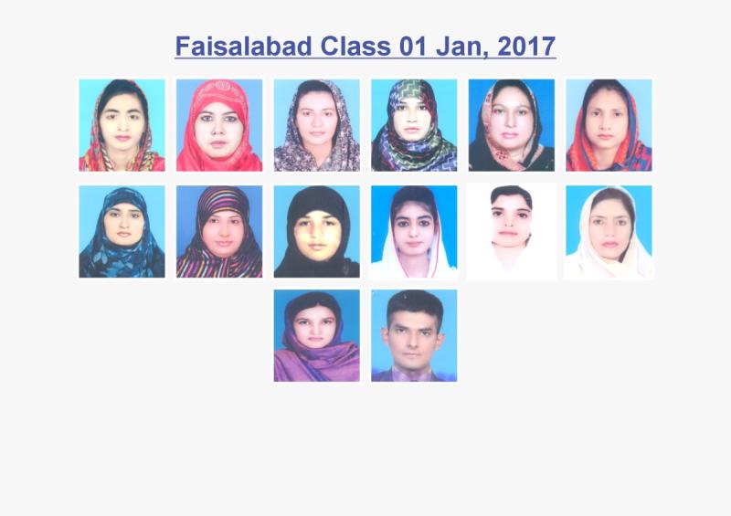 Faisalabad Class 01 Jan, 2017