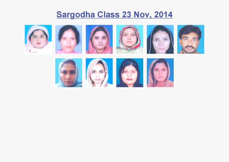 Sargodha Class November 23, 2014