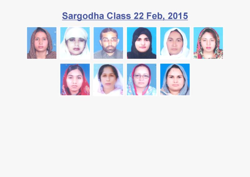 Sargodha Class February 22, 2015