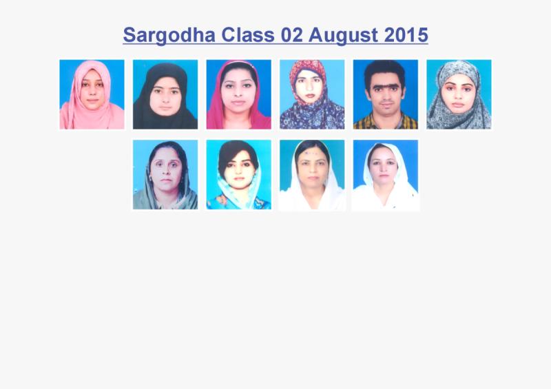 Sargodha Class August 02, 2015