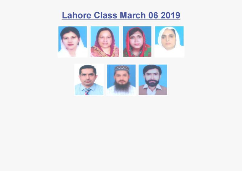 Lahore Class Mar 06, 2019