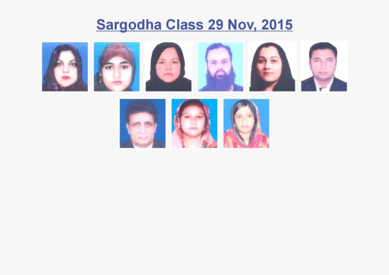 Sargodha Class November 29, 2015