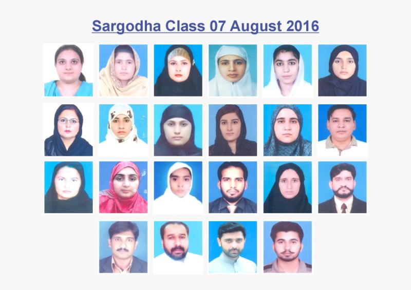 Sargodha Class August 07, 2016