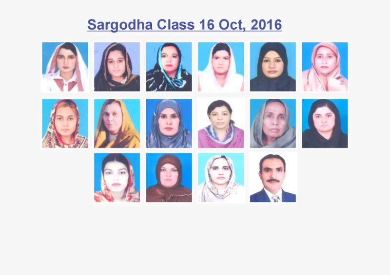 Sargodha Class October 16, 2016