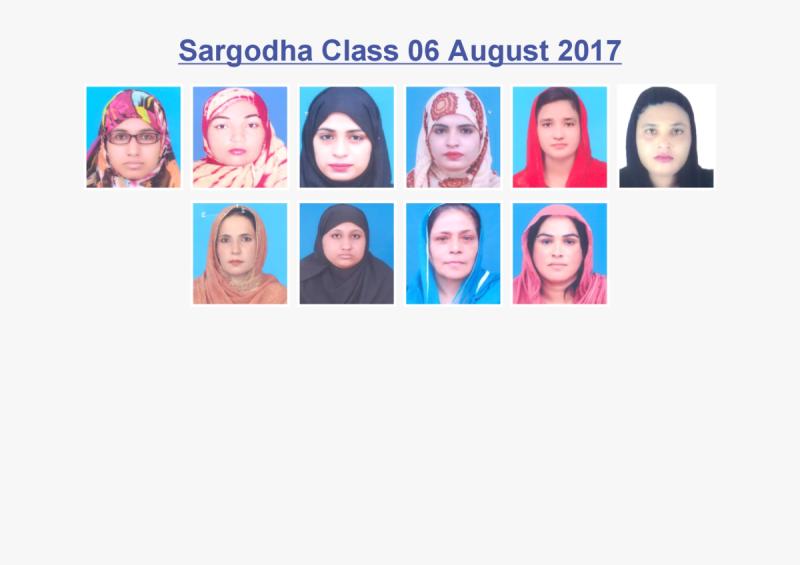 Sargodha Class August 06, 2017