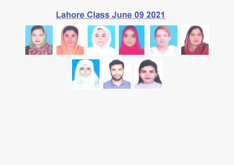 Lahore Class June 09 2021