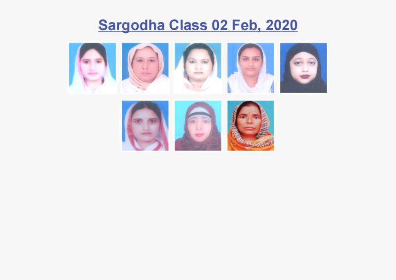 Sargodha Class February 02, 2020