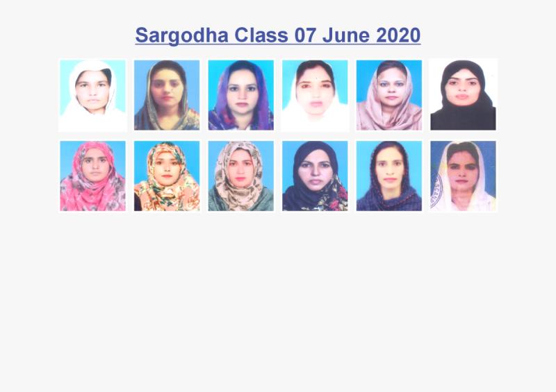 Sargodha Class June 07, 2020