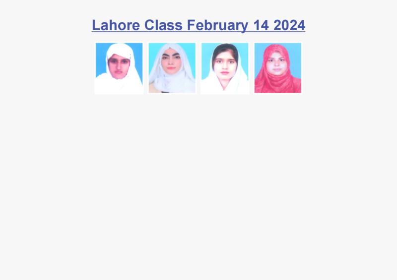 Lahore Class Feb 14, 2024