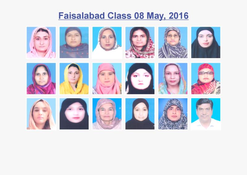 Faisalabad Class 08 May 2016